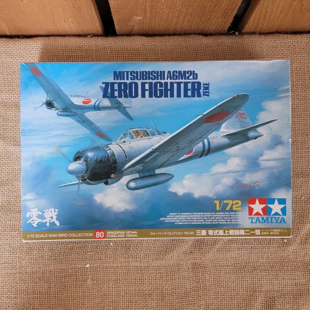 Tamiya 60780 1:72 Mitsubishi A6M2b Zero Fighter Zeke Model Kit War Bird New Open